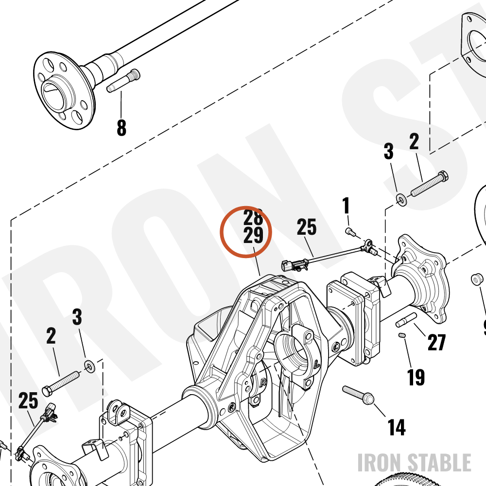 Harley-Davidson Axle, Rr, Assembly
