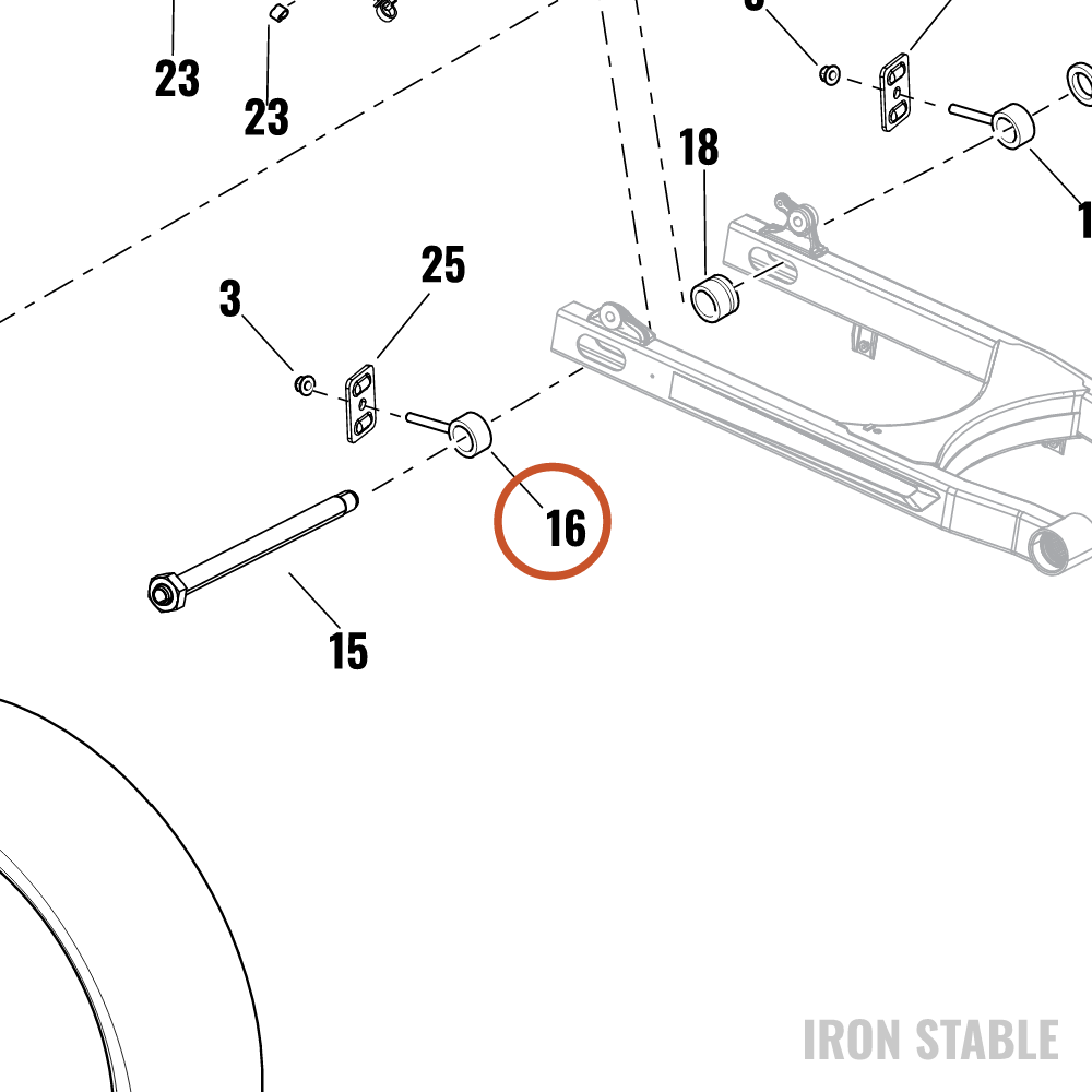 Harley-Davidson Carrier, Rr Axle, Adjuster, Slide