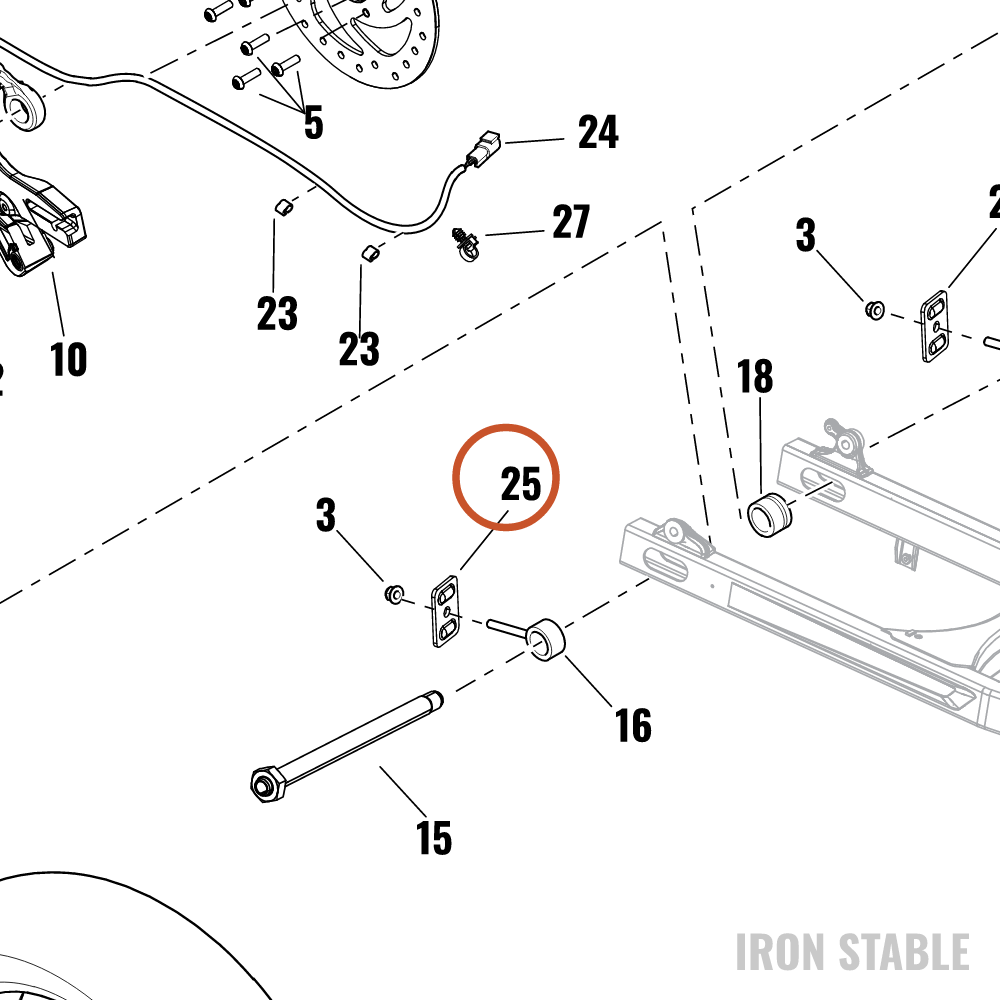Harley-Davidson Carrier, Rr Axle, Plate