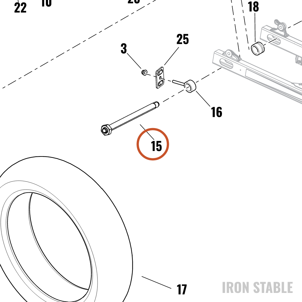 Harley-Davidson Axle, Rr, Assembly, Plated