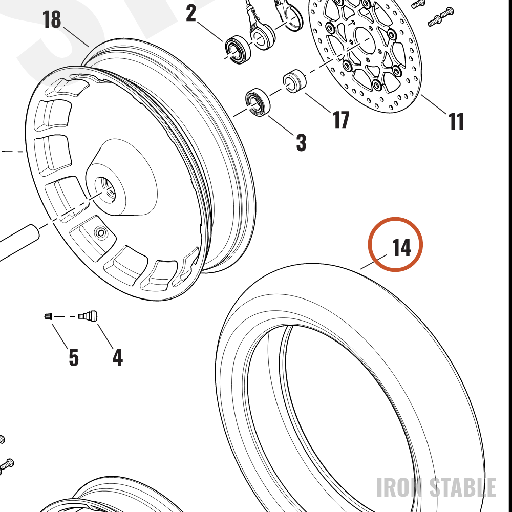 Harley-Davidson Tire, Fr, 130/70b18, Scorcher 31