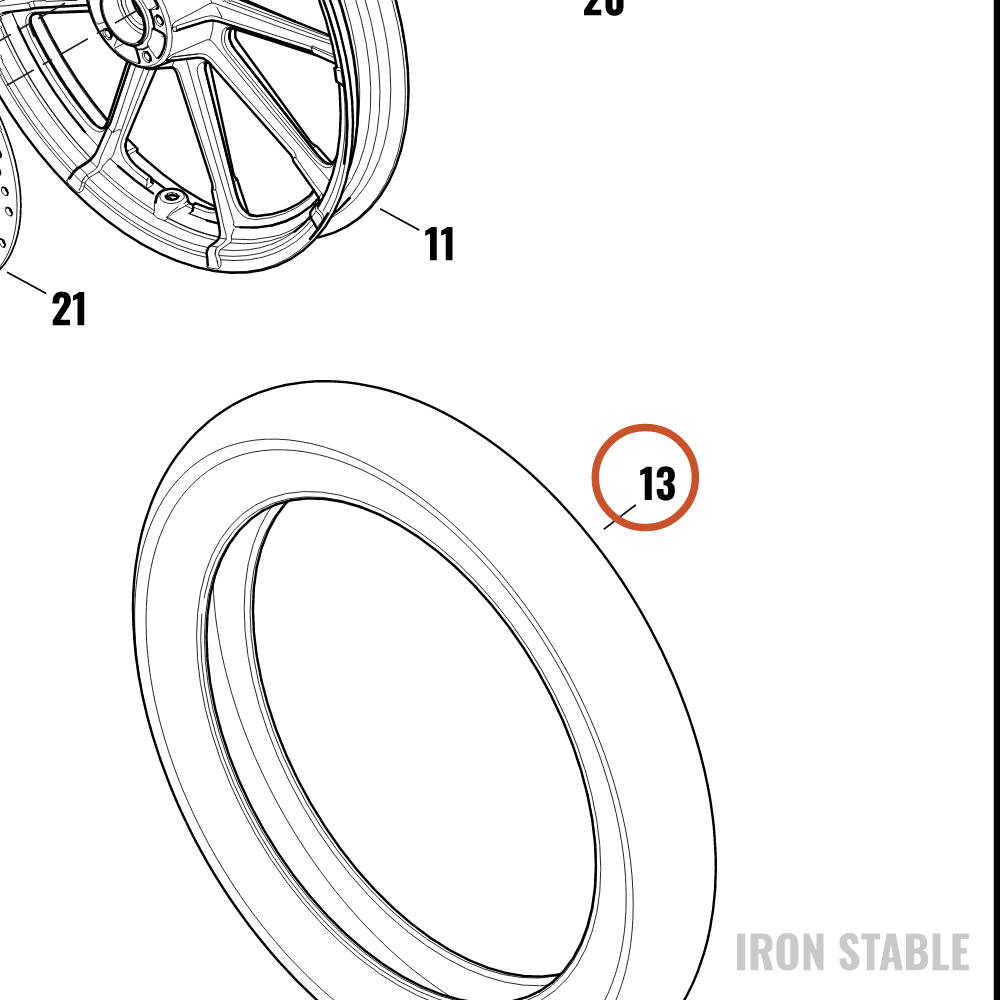 Harley-Davidson Tire, Fr, 120/70r19