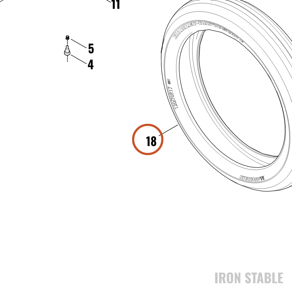 Harley-Davidson Tire, Fr, 120/70zr17, Michelin
