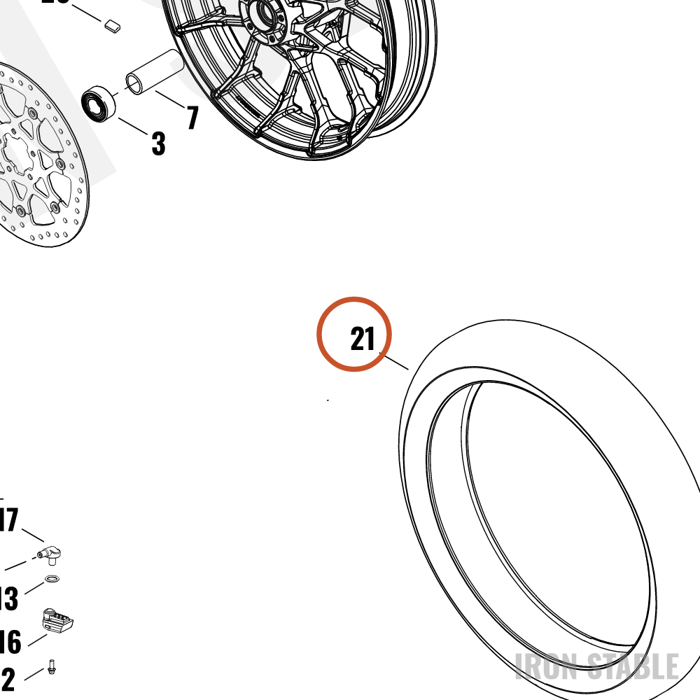 Harley-Davidson Tire, Fr, 130/60b19m/C 61h Dun H