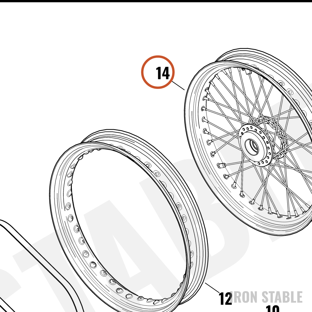 Harley-Davidson Sub-Assembly Whl, Fr, Lcd, 19x2.5