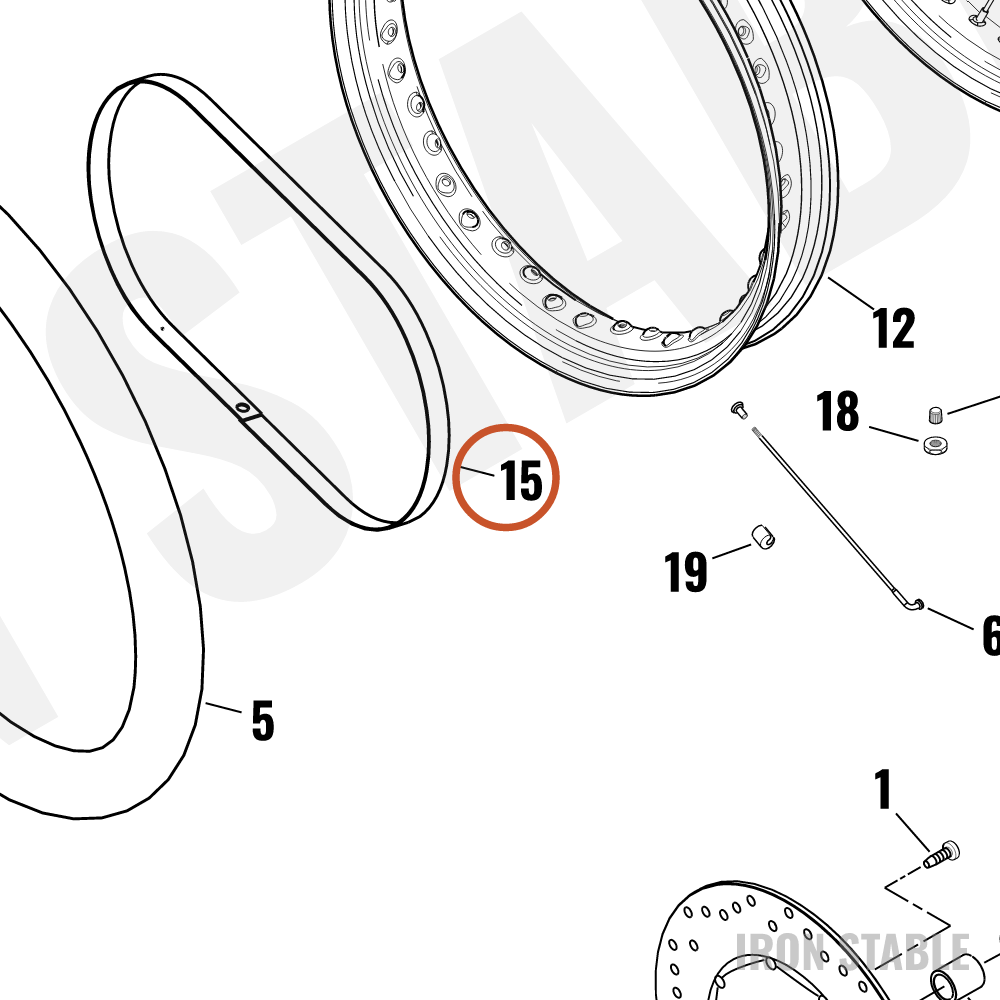 Harley-Davidson Rim Flap, 19 In.