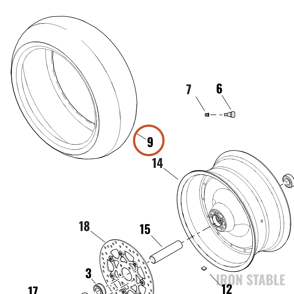 Harley-Davidson Tire, Rr, 240/40r18, Mich