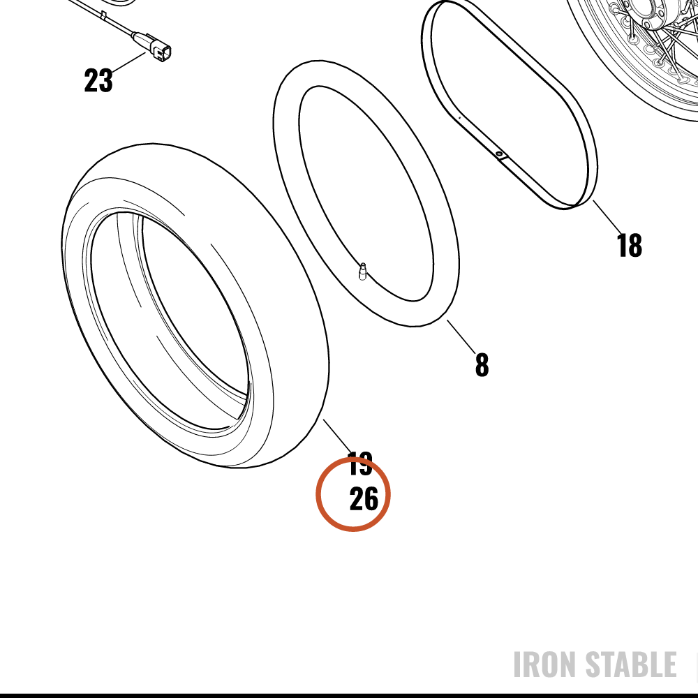 Harley-Davidson Tire, Rr, 180/60b17 M/C 75v Scor