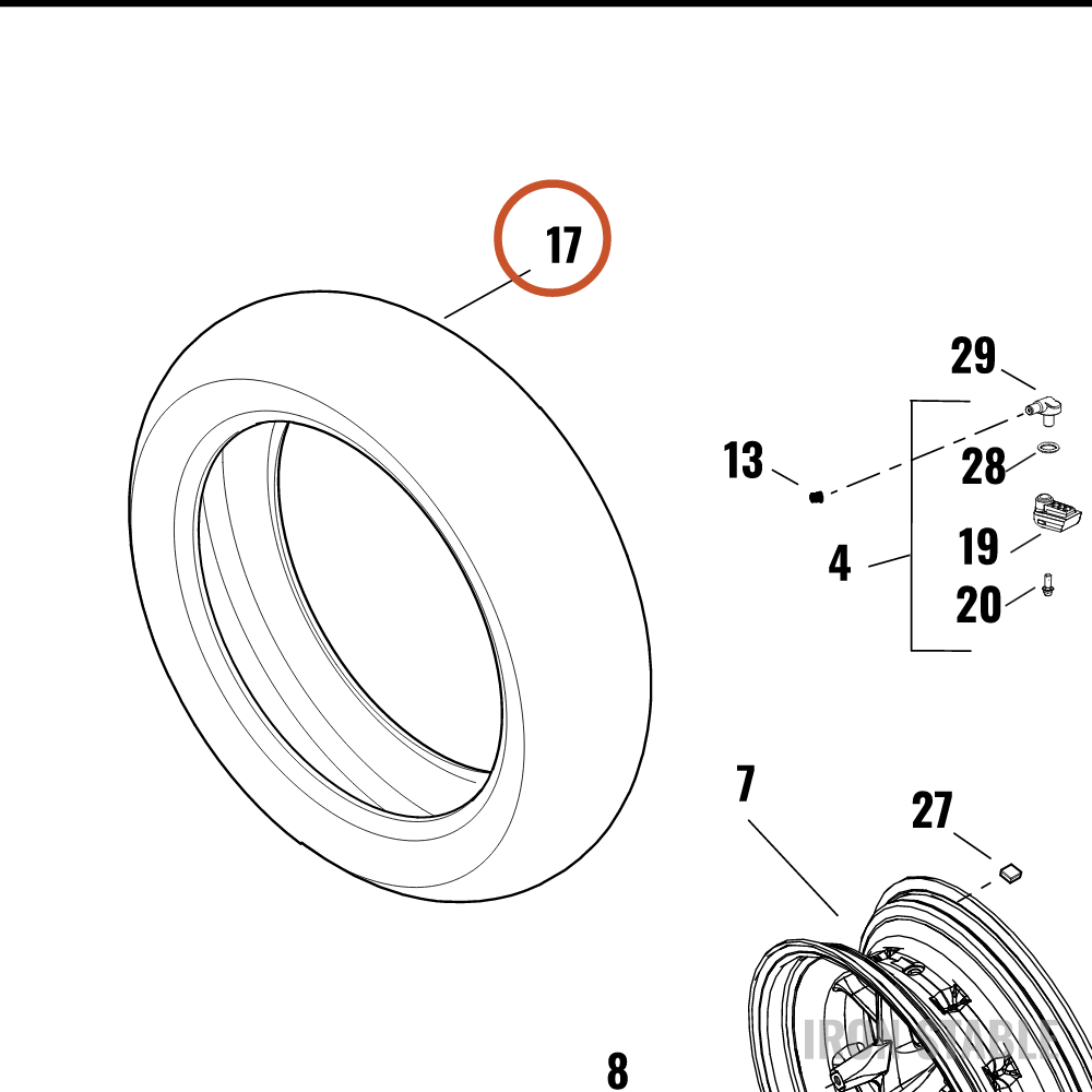 Harley-Davidson Tire, Rr, 180/70r16 77v Dunlop