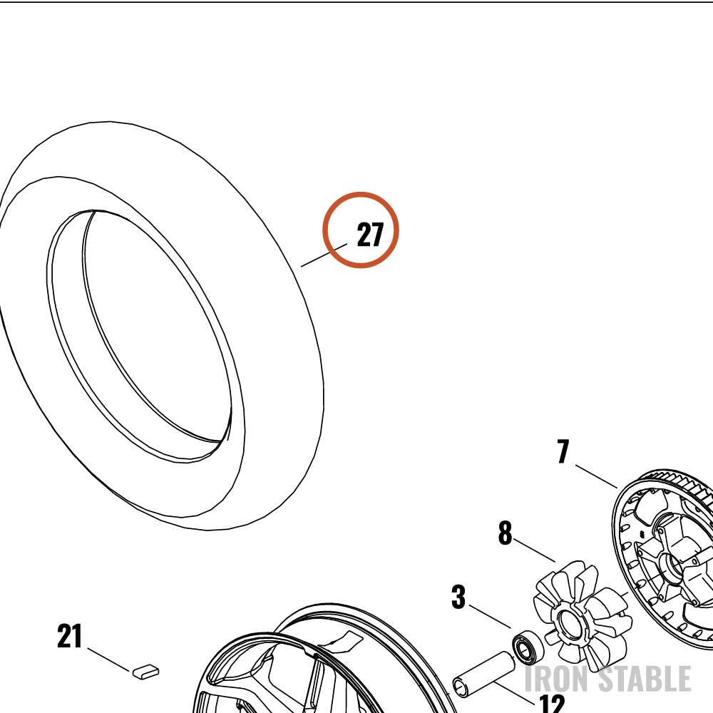 Harley-Davidson Tire, Rr, 180/55b18m/C 80h Dun H