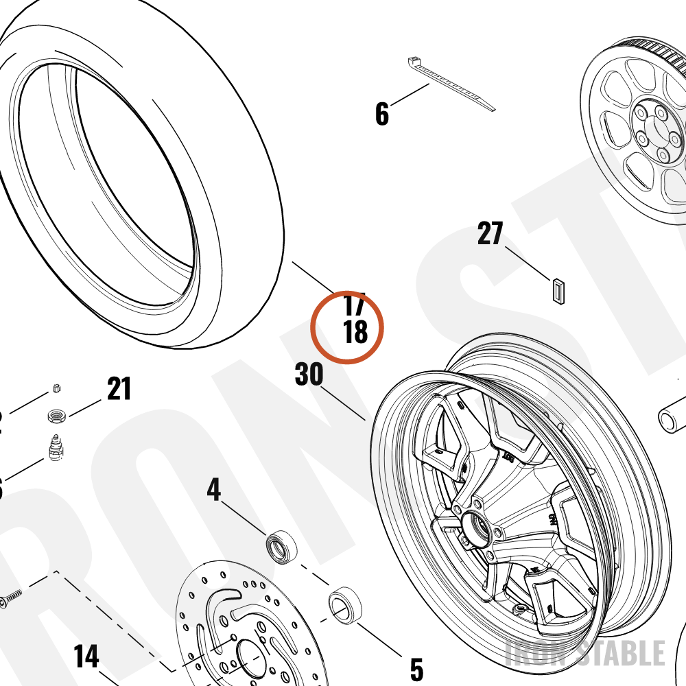 Harley-Davidson Tire, Rr, 160/70b17 M/C 73v Scor
