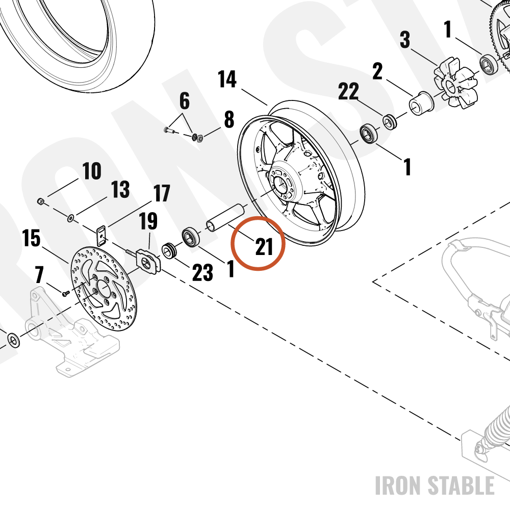 Harley-Davidson Sleeve, Brng Spacer