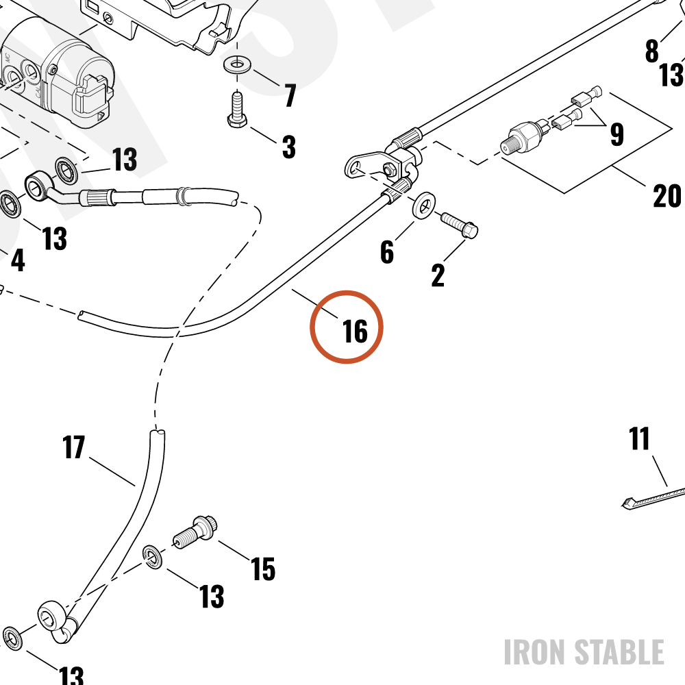 Harley-Davidson Brake Line, X