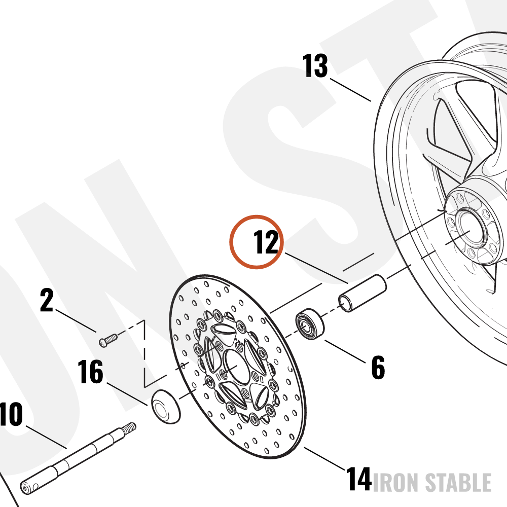 Harley-Davidson Sleeve, Spacer, Bearing