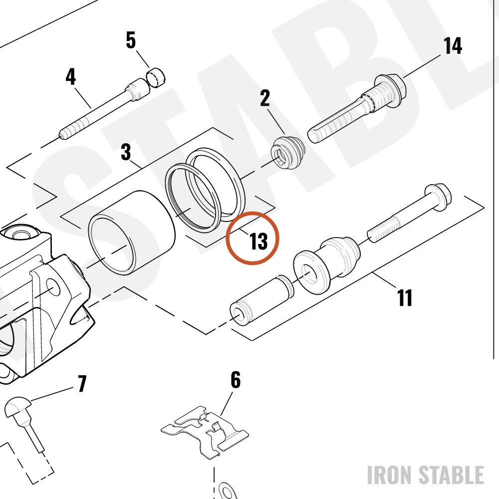 Harley-Davidson Seal Kit, Rear Caliper