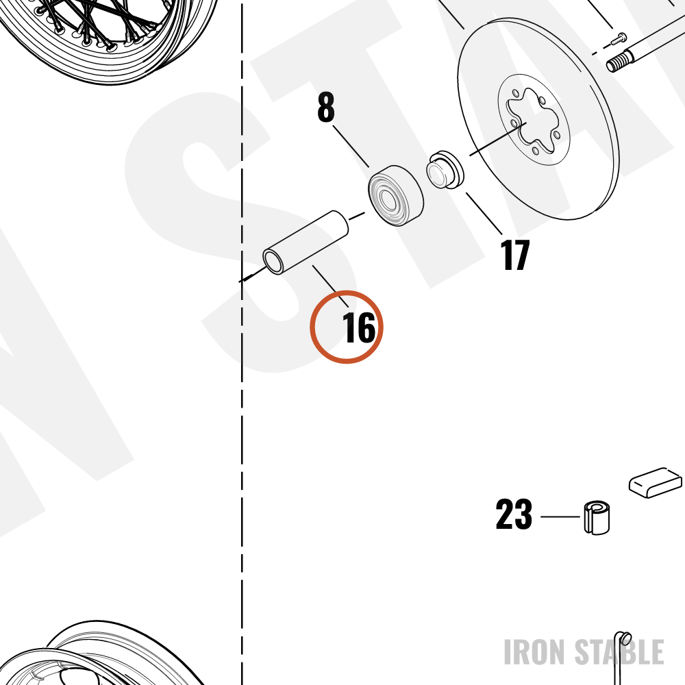 Harley-Davidson Spacer, Whl.bearing.sleeve