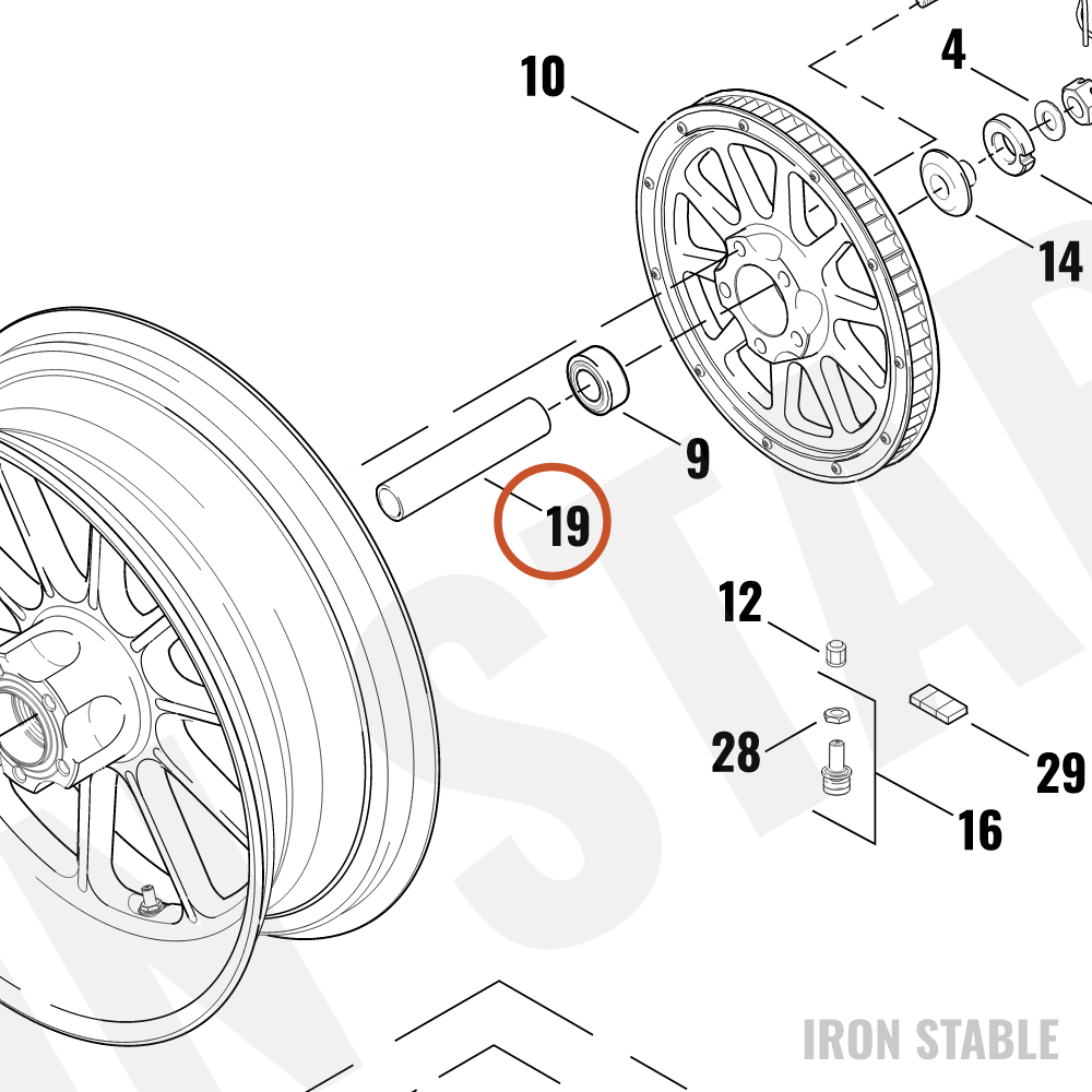 Harley-Davidson Bearing Sleeve Spacer 3/4 Inch