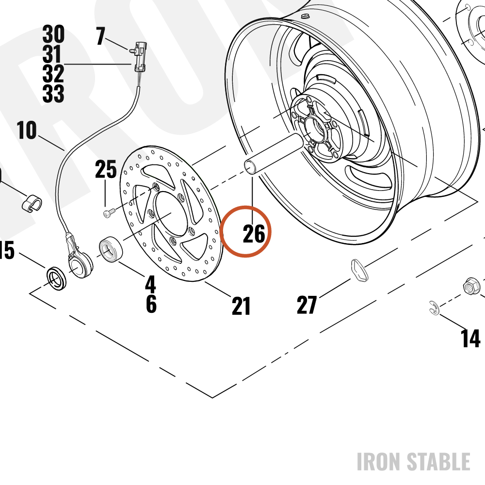 Harley-Davidson Sleeve, Spacer, Rr, Whl Brng