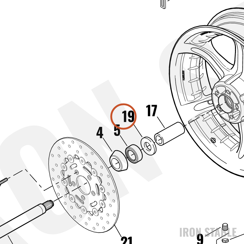 Harley-Davidson Spacer, Rr, Whl Brng