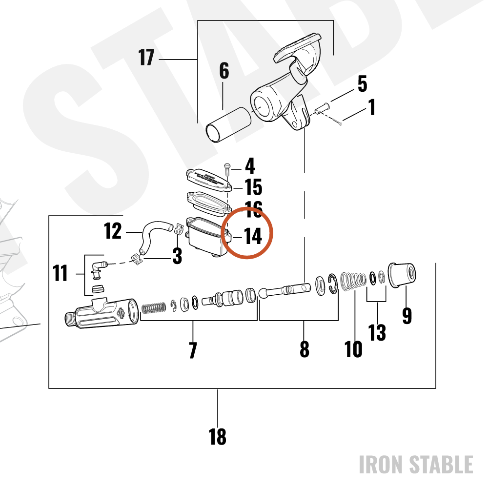 Harley-Davidson Body, Rr Brake Reservoir