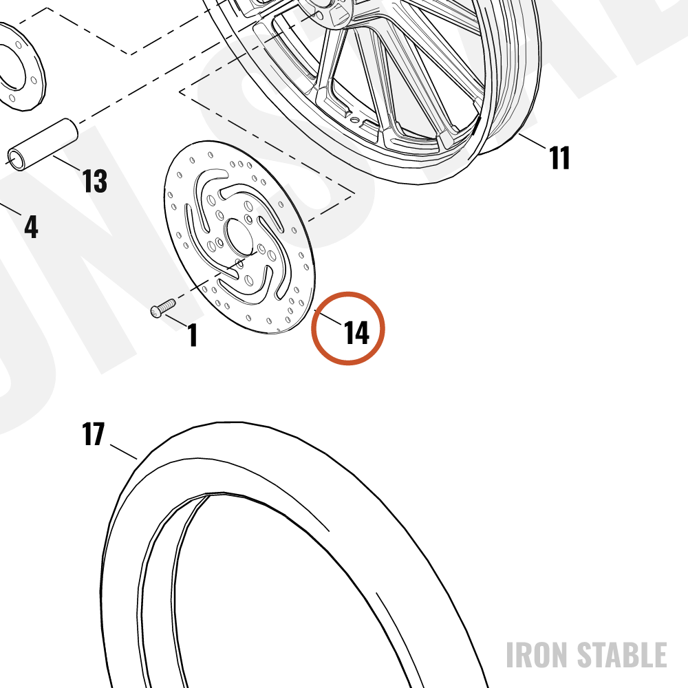 Harley-Davidson Brake Disc, Rh/Front