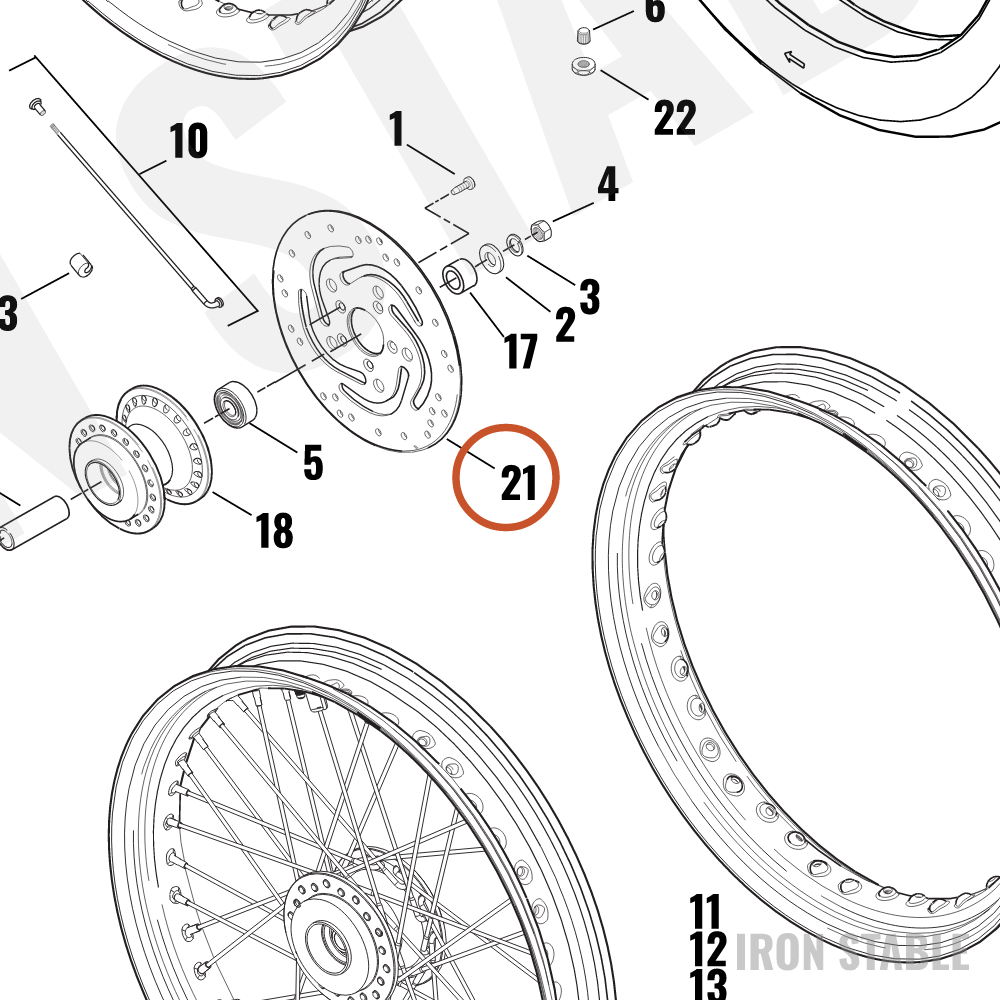 Harley-Davidson Front Brake Disc, Lt