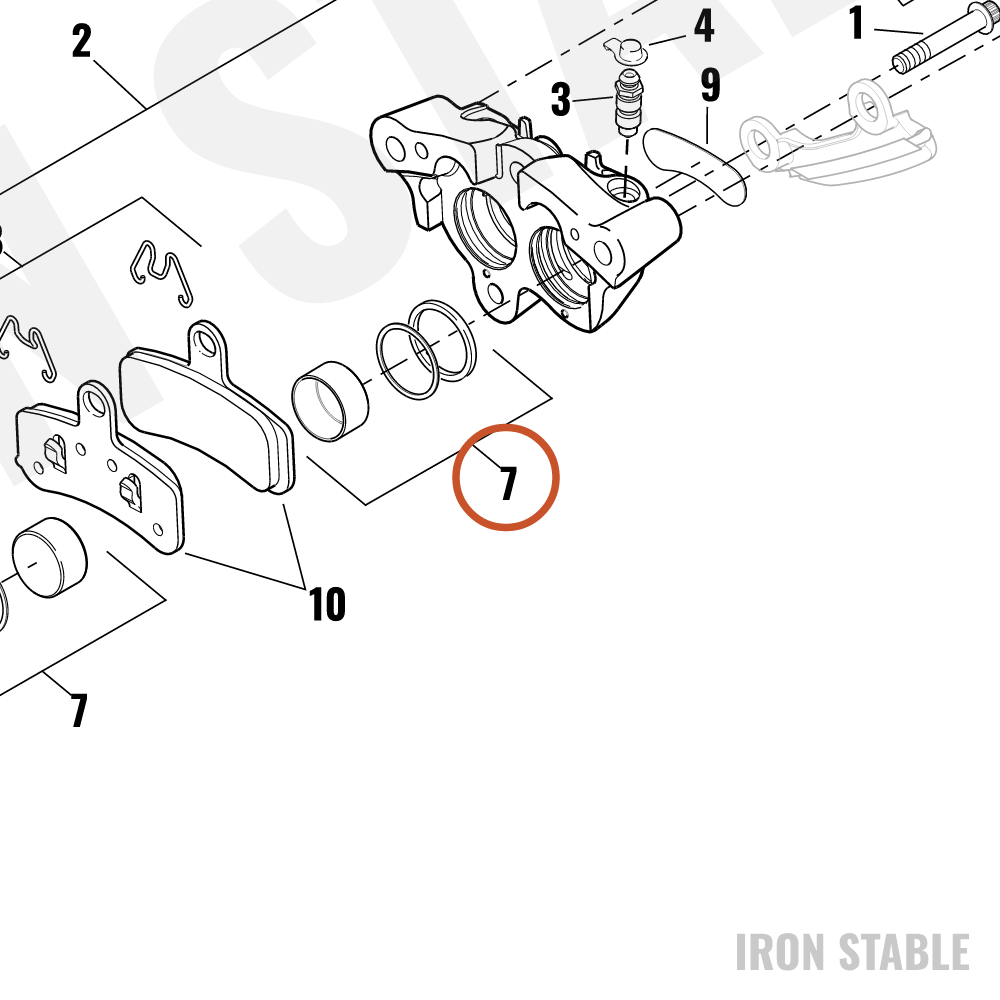 Harley-Davidson Kit-Piston, Front Caliper, W/Seals