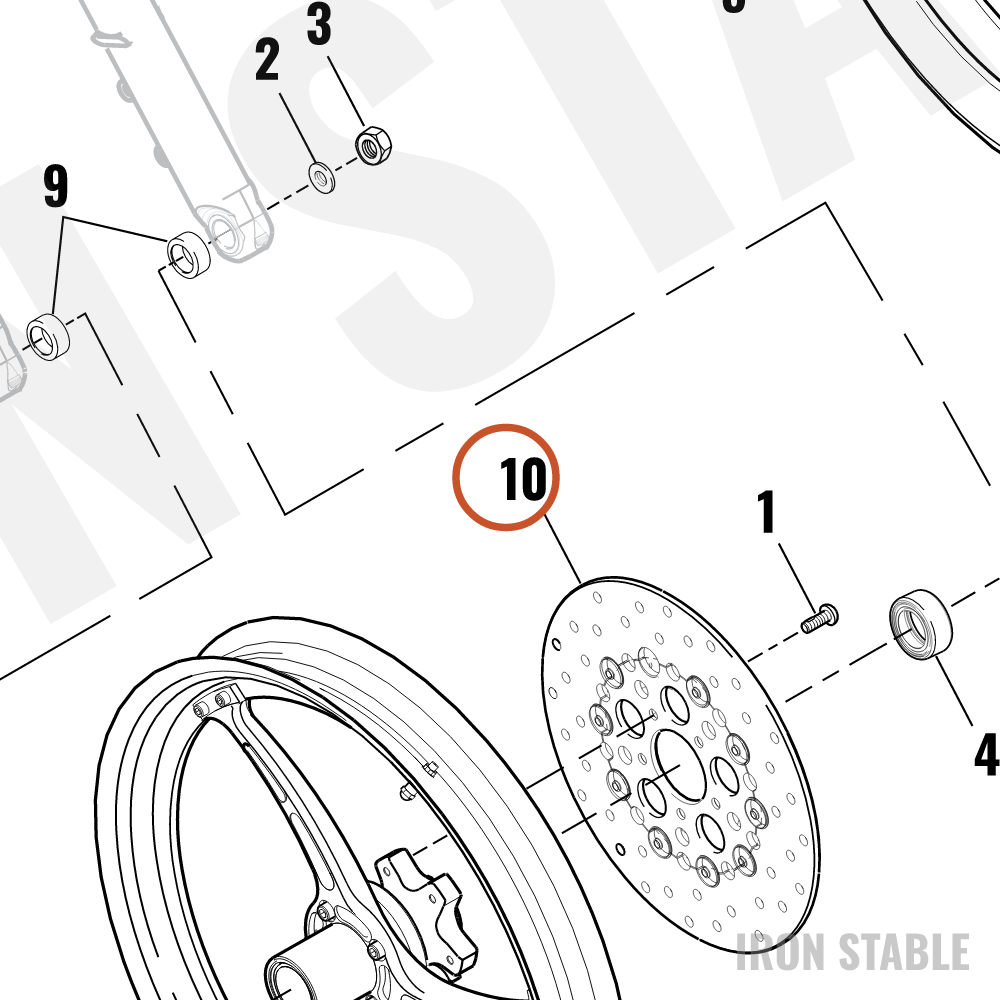 Harley-Davidson Kit-Float, Brake Disc, Front/Black