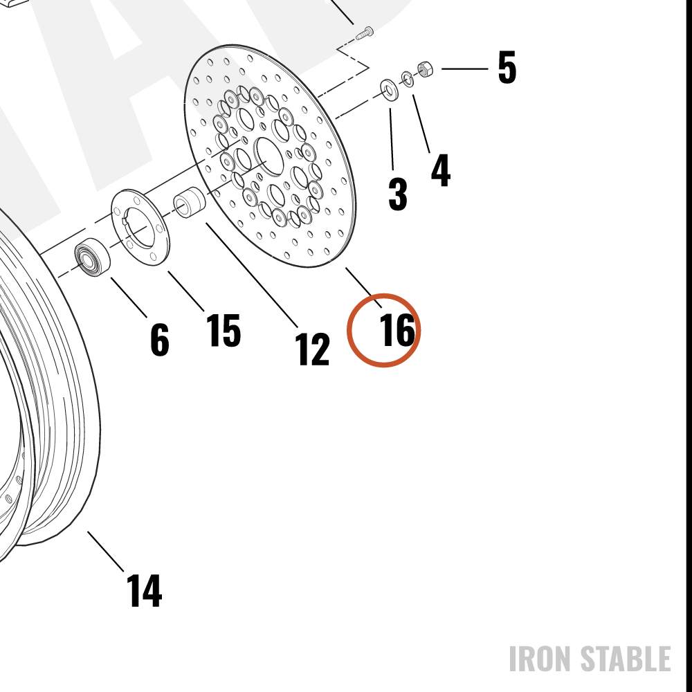 Harley-Davidson Kit-Brake Disc, Front/Custom