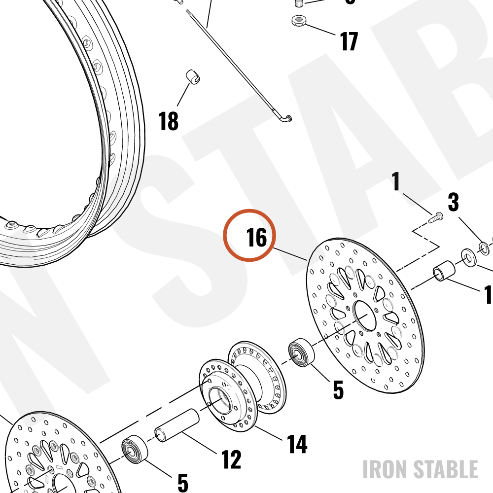 Harley-Davidson Kit-Brake Disc, Front