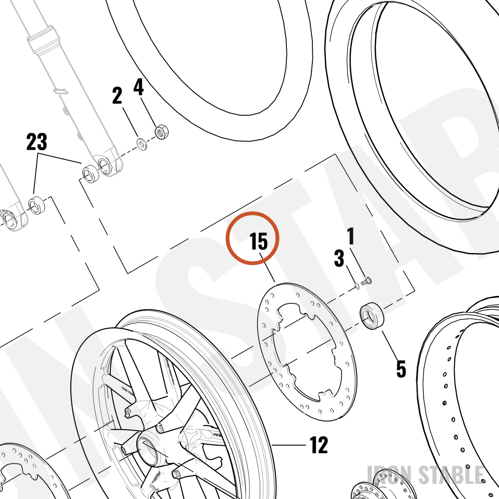 Harley-Davidson Brake Disc, Front, Float/Black