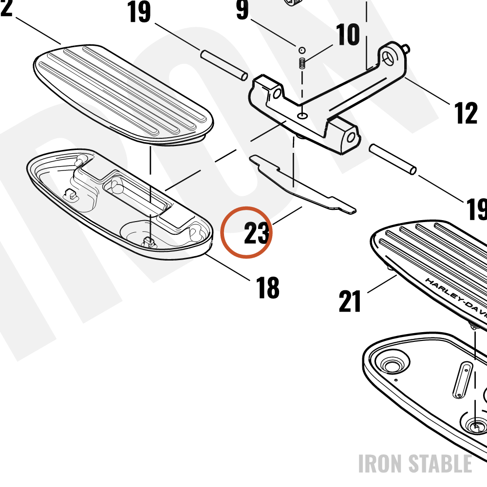Harley-Davidson Pad, Rubber