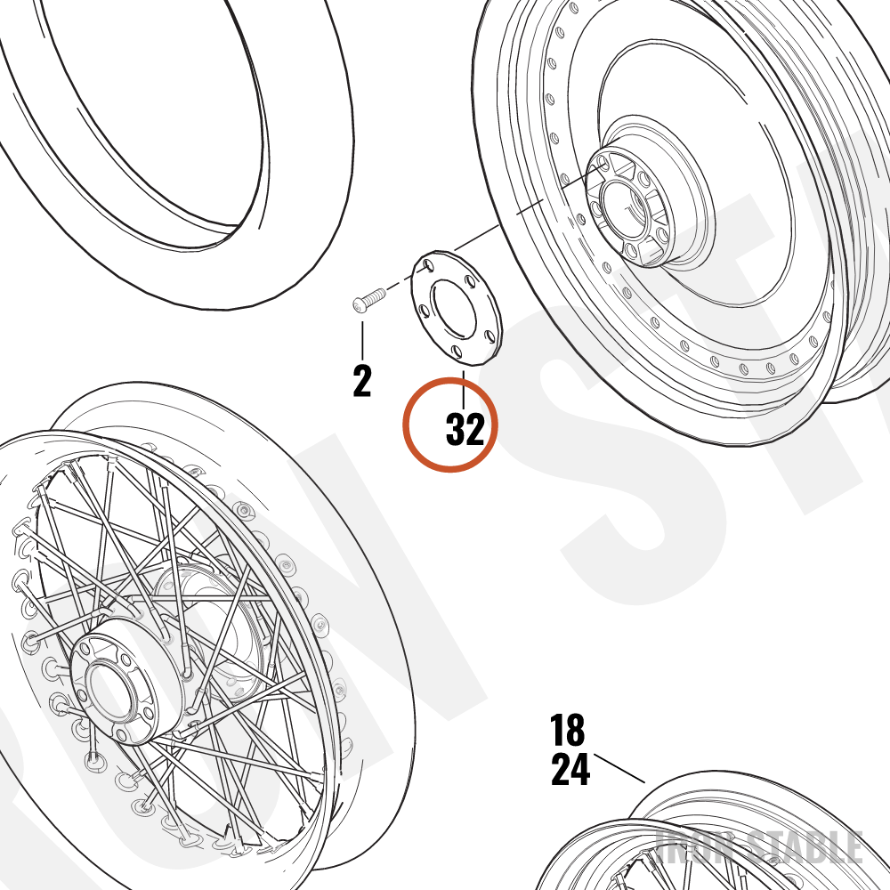 Harley-Davidson Hubcap, Wheel