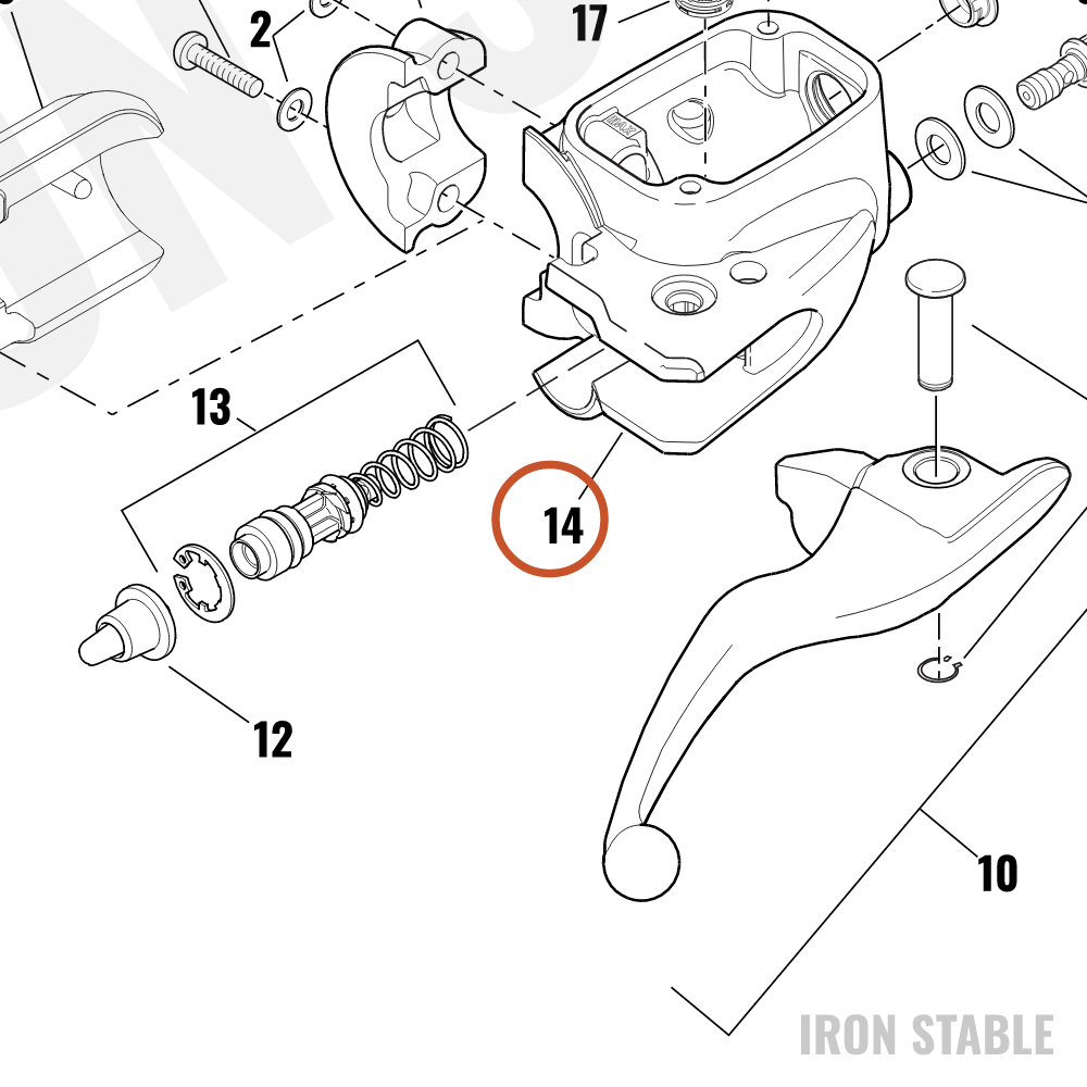 Harley-Davidson Brake Ma Cyl Assembly, Sil Lvr