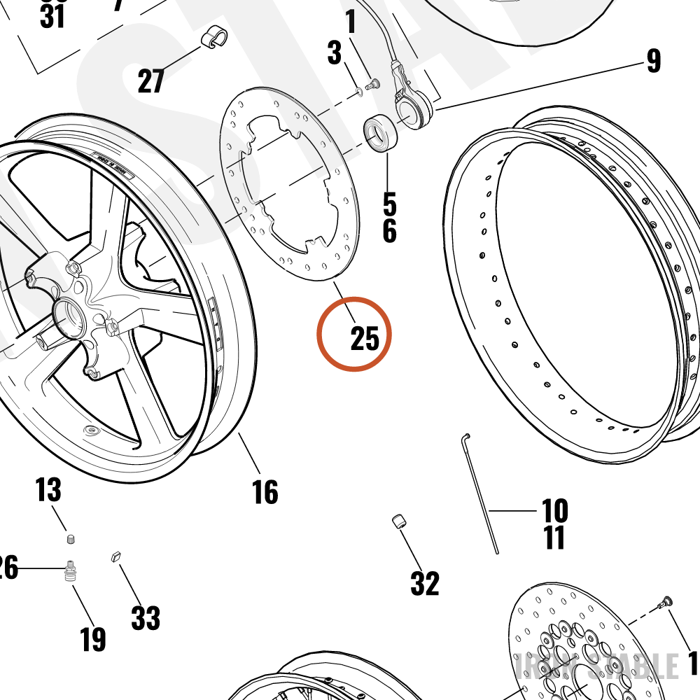 Harley-Davidson Rotor, Brake, Front