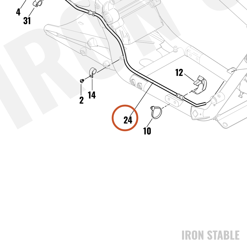 Harley-Davidson Brakeline, Rr/Hcu-To-Caliper