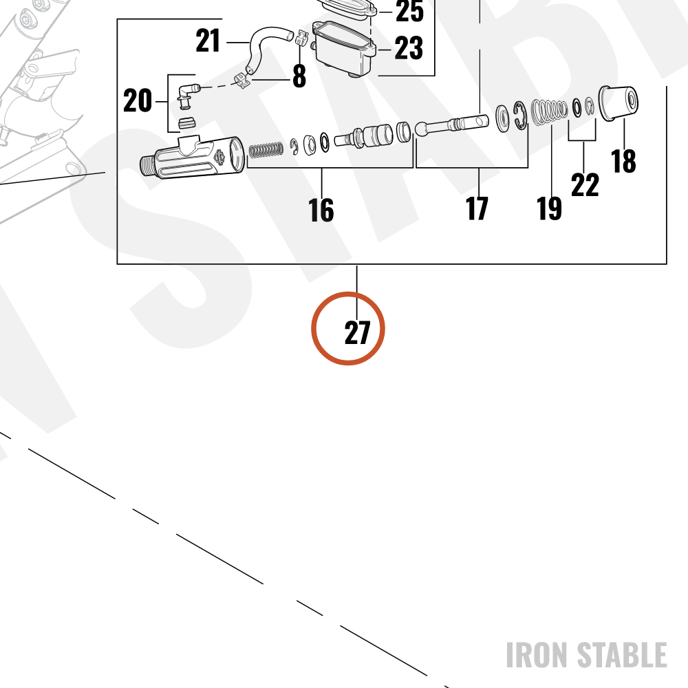 Harley-Davidson Master Cyl Assembly, Rr