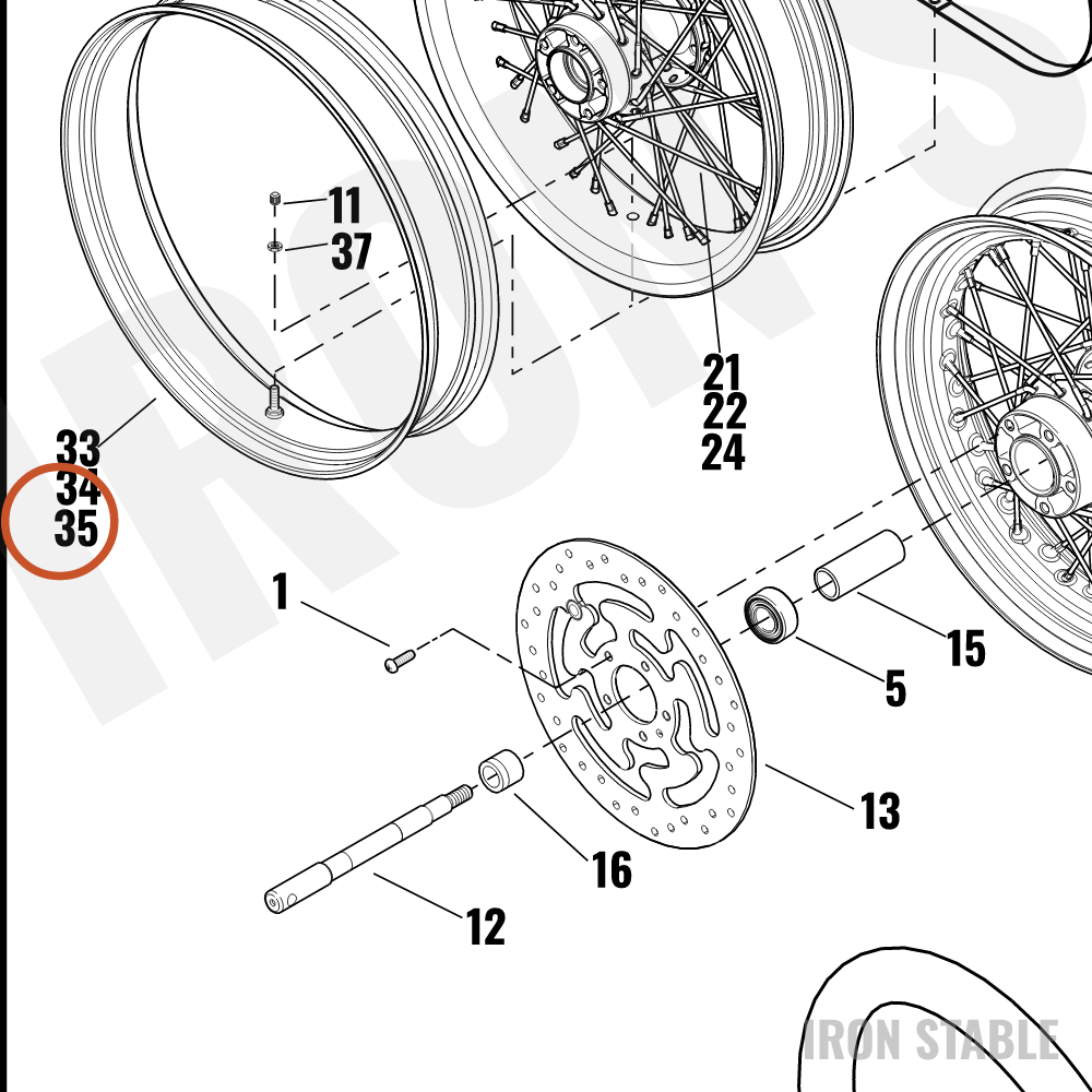 Harley-Davidson Rim Seal Kit, 18x3.5