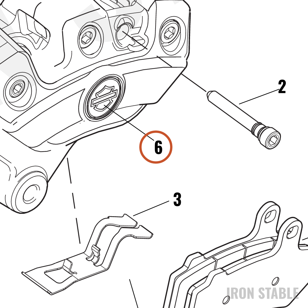 Harley-Davidson Insert, Brake Caliper/Cvo