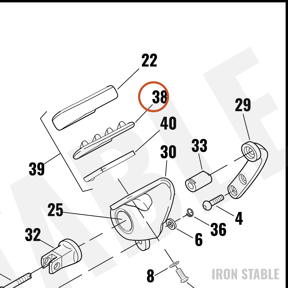 Harley-Davidson Insert, Brakepedal Pad