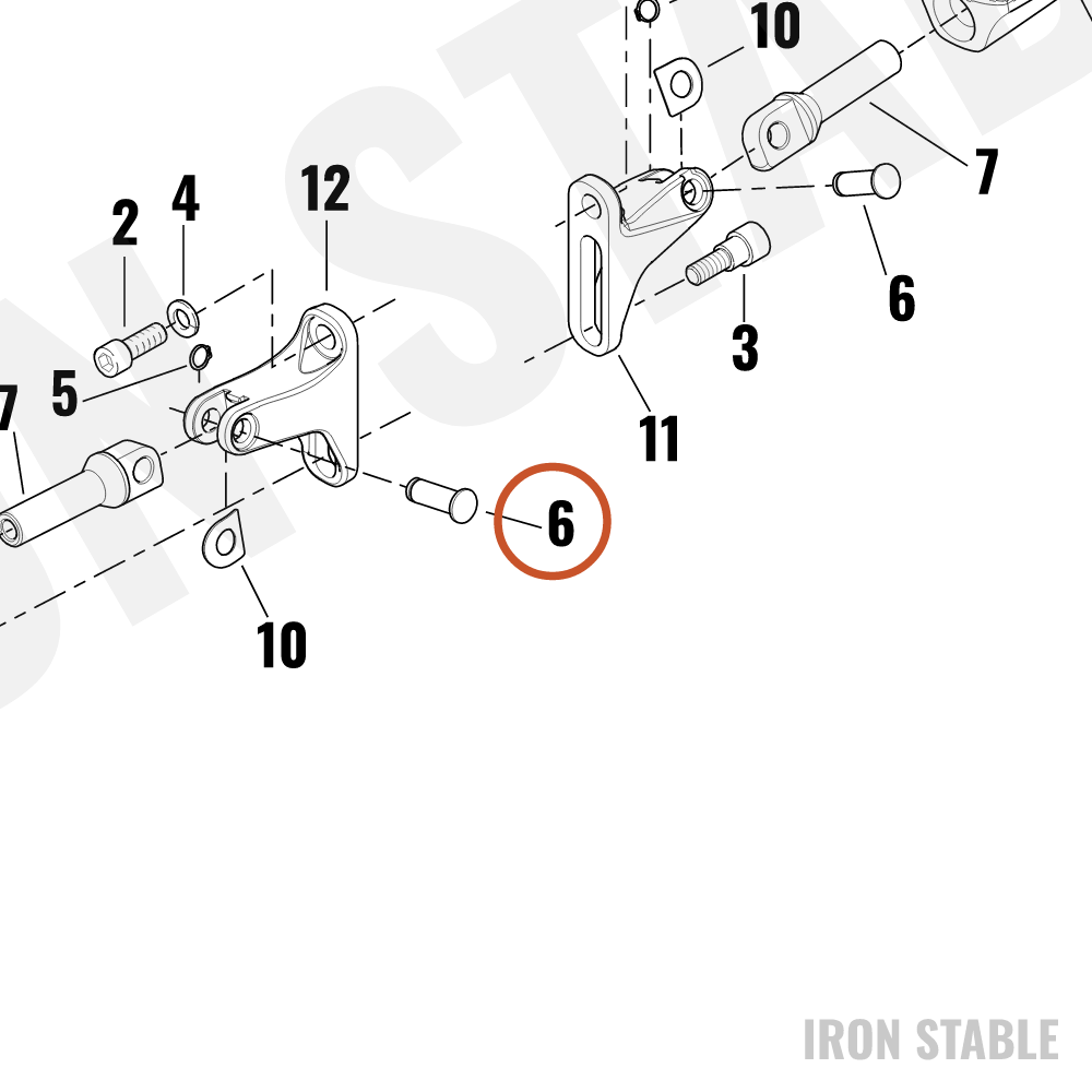 Harley-Davidson Pin, Clevis, Footpeg