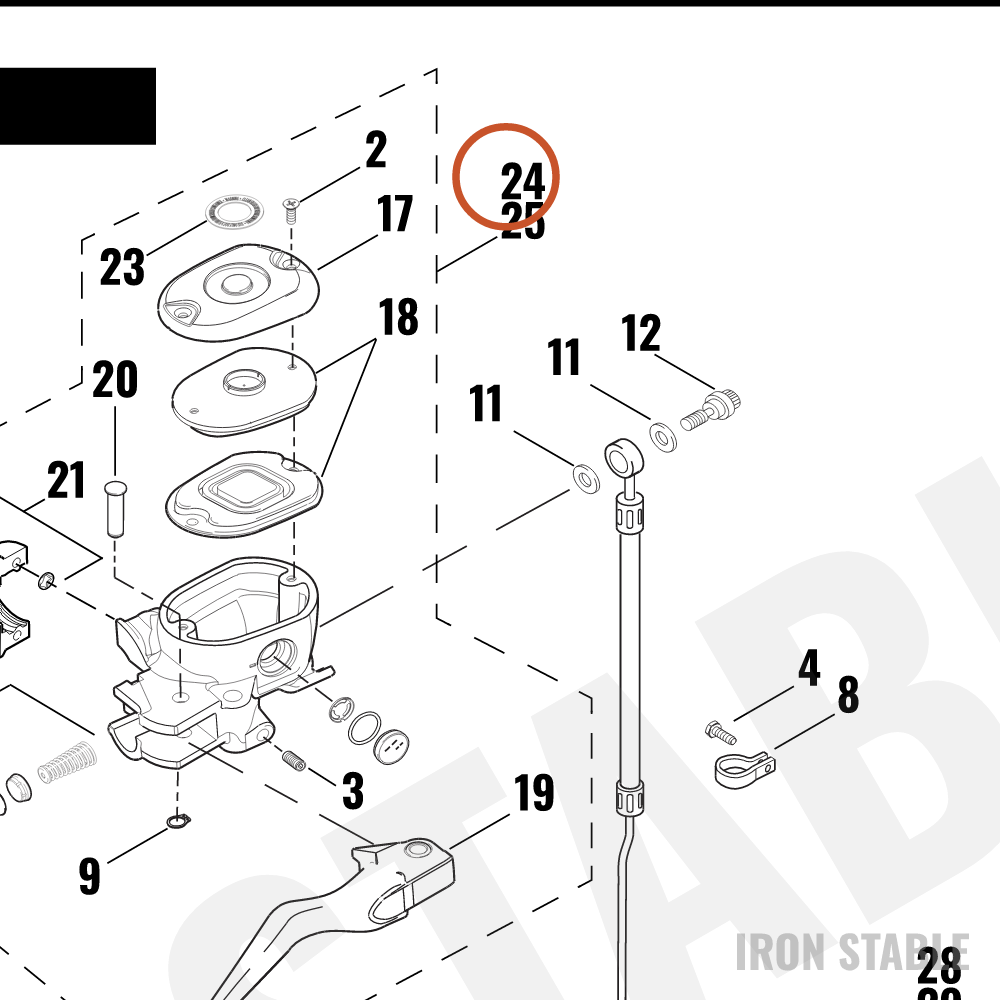 Harley-Davidson Master Cyl Assembly, Front/Dual