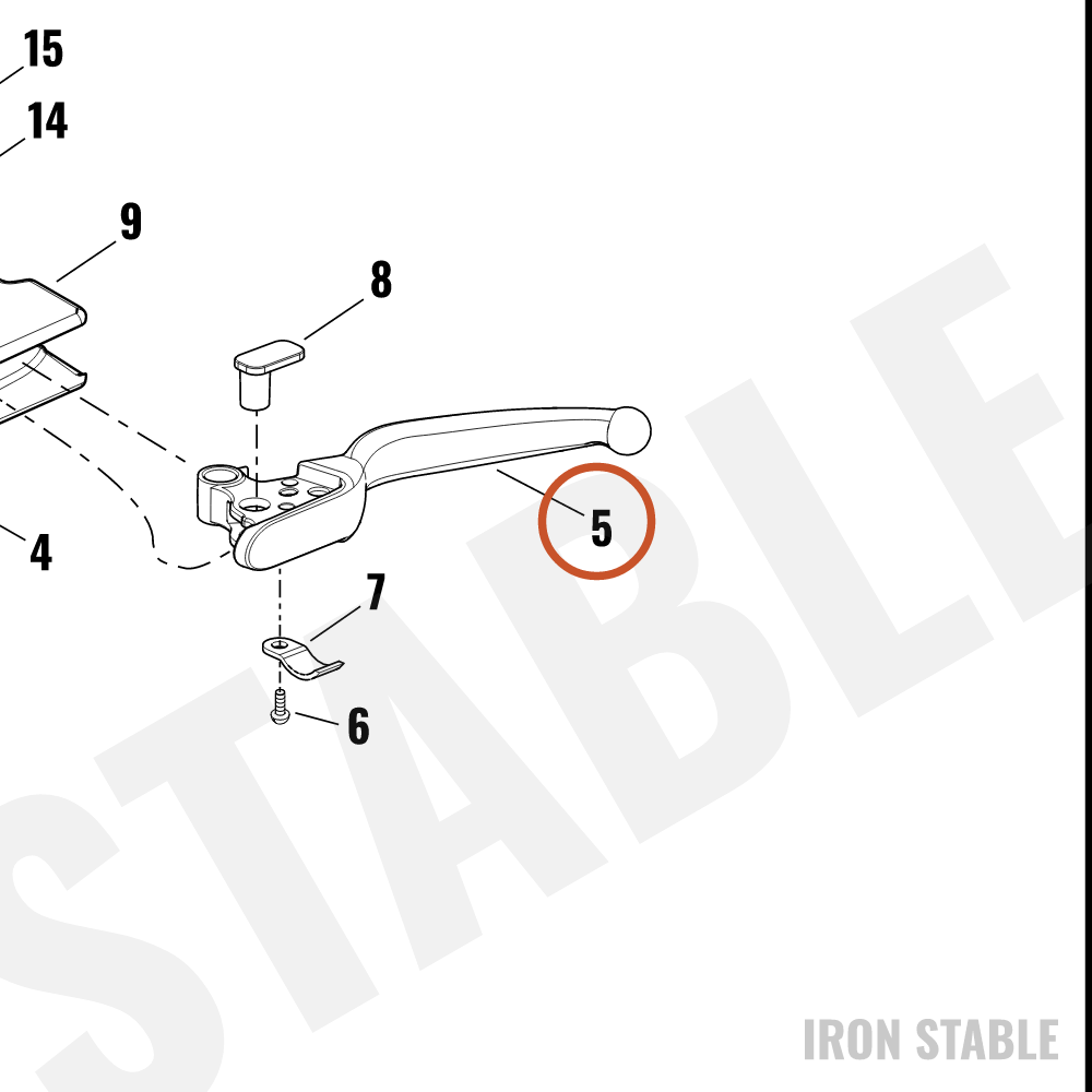 Harley-Davidson Lever, Cl, Pol Al Assembly