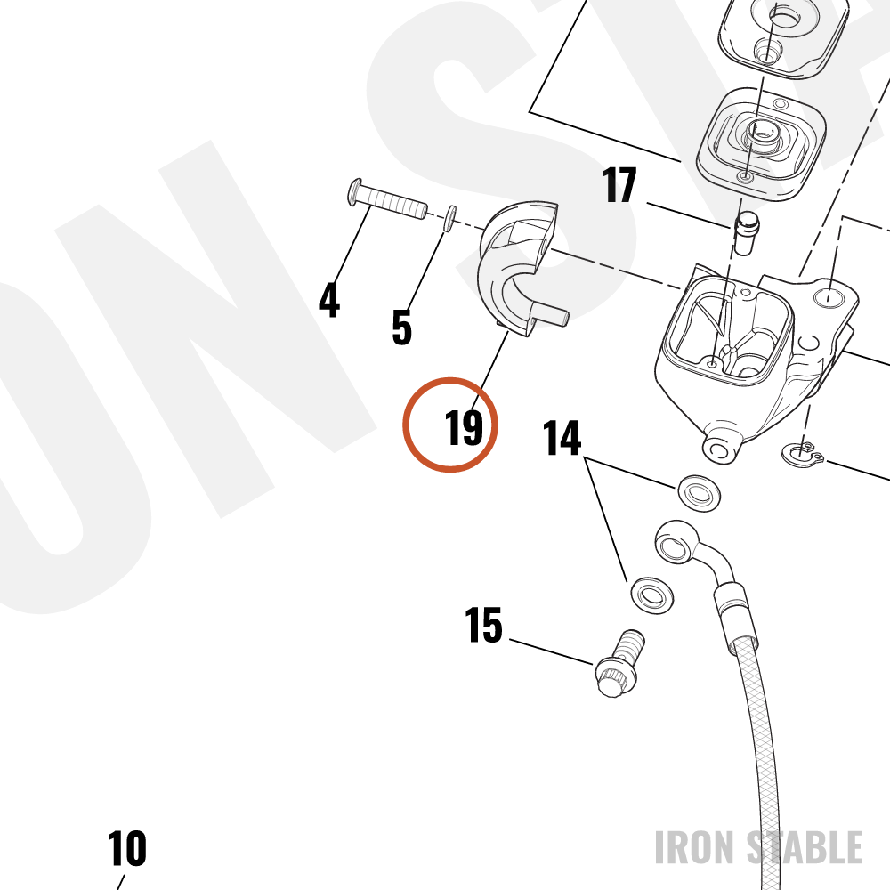 Harley-Davidson Clamp, Master Cyl & Clutch/Chrome