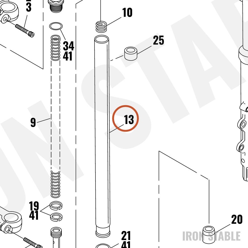Harley-Davidson Tube Comp Front Fork