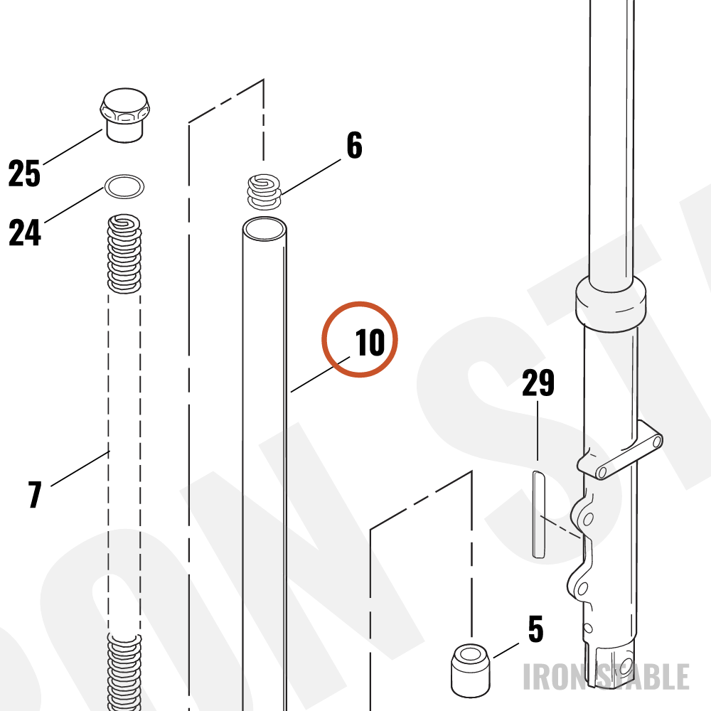 Harley-Davidson Tube Comp, Front