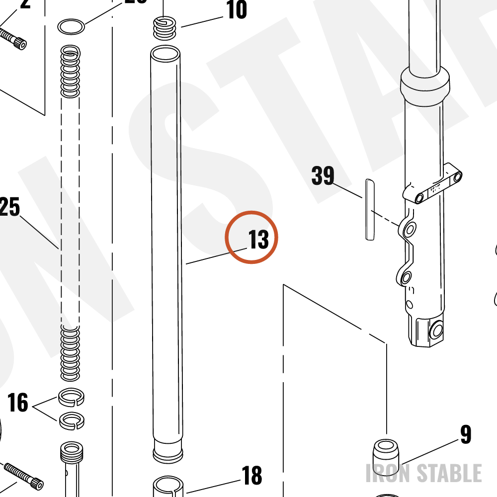 Harley-Davidson Comp Tube, Front Fork