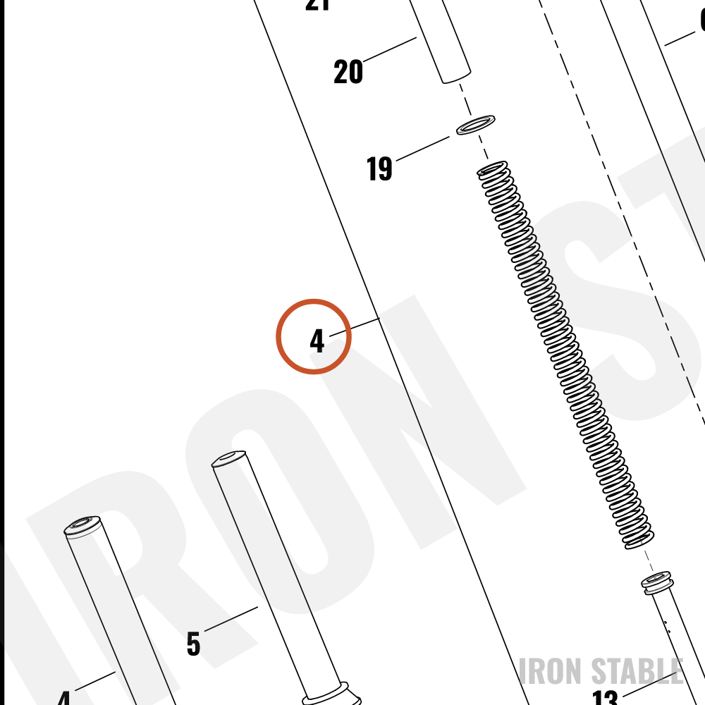 Harley-Davidson Fork, Fr Tlscp, Rh Assembly