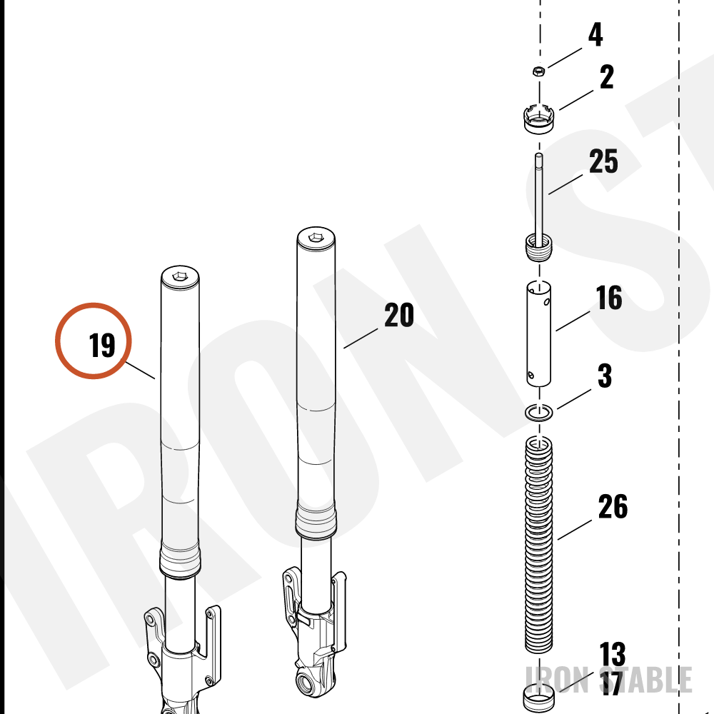 Harley-Davidson Fork, Fr Tlscp, Assembly, Rh