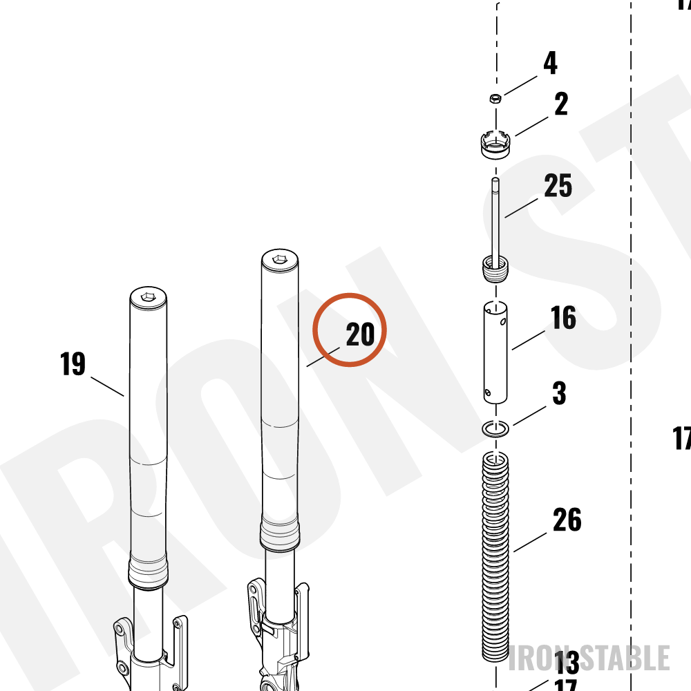 Harley-Davidson Fork, Fr Tlscp, Assembly, Lh